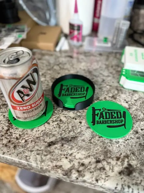 Branded 3D printed coaster