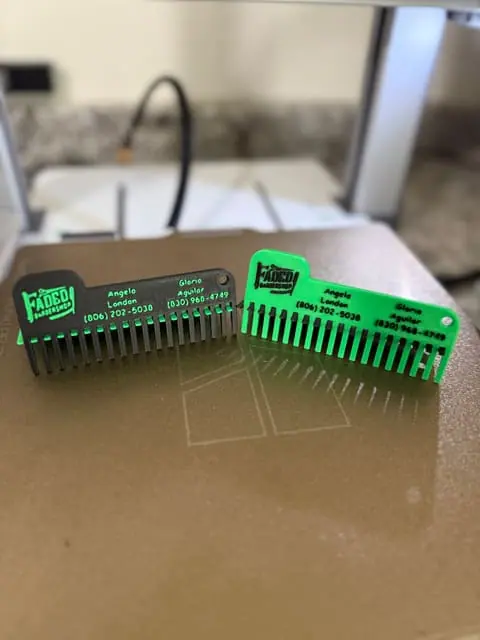 Custom 3D printed branded comb